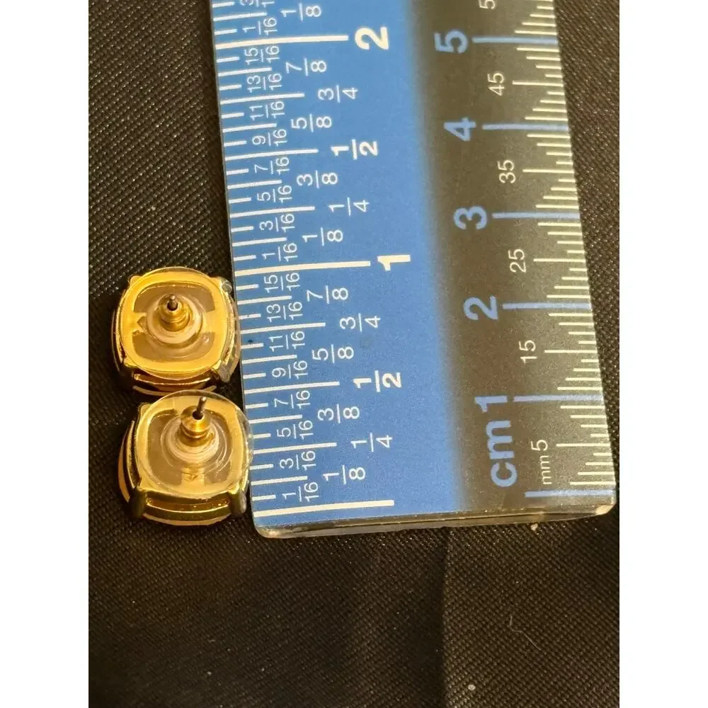 Kate Spade 0.5 Inch Cushion Stud Earrings Gold Tone